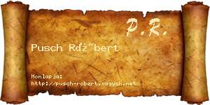 Pusch Róbert névjegykártya